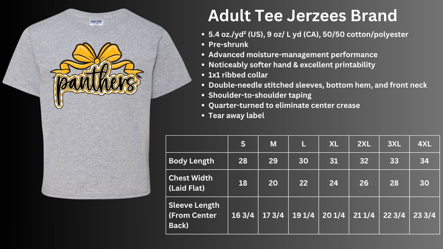 🐾Panthers Bow Short Sleeve Tee🐾