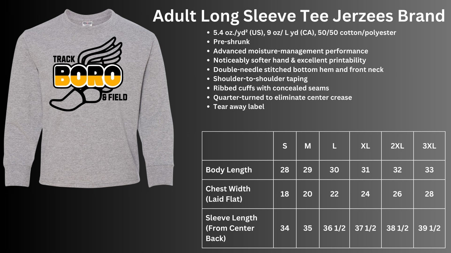 ๐พ๐โโ๏ธโโก๏ธMMS Boro Track and Field Long Sleeve Tee๐โโ๏ธ๐พ