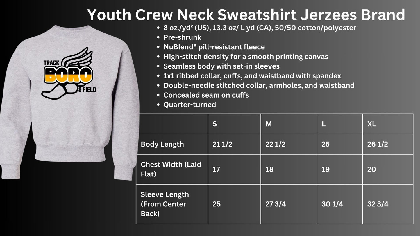 🐾🏃♂️➡️MMS Boro Track and Field Crew Neck Sweatshirt🏃♂️🐾