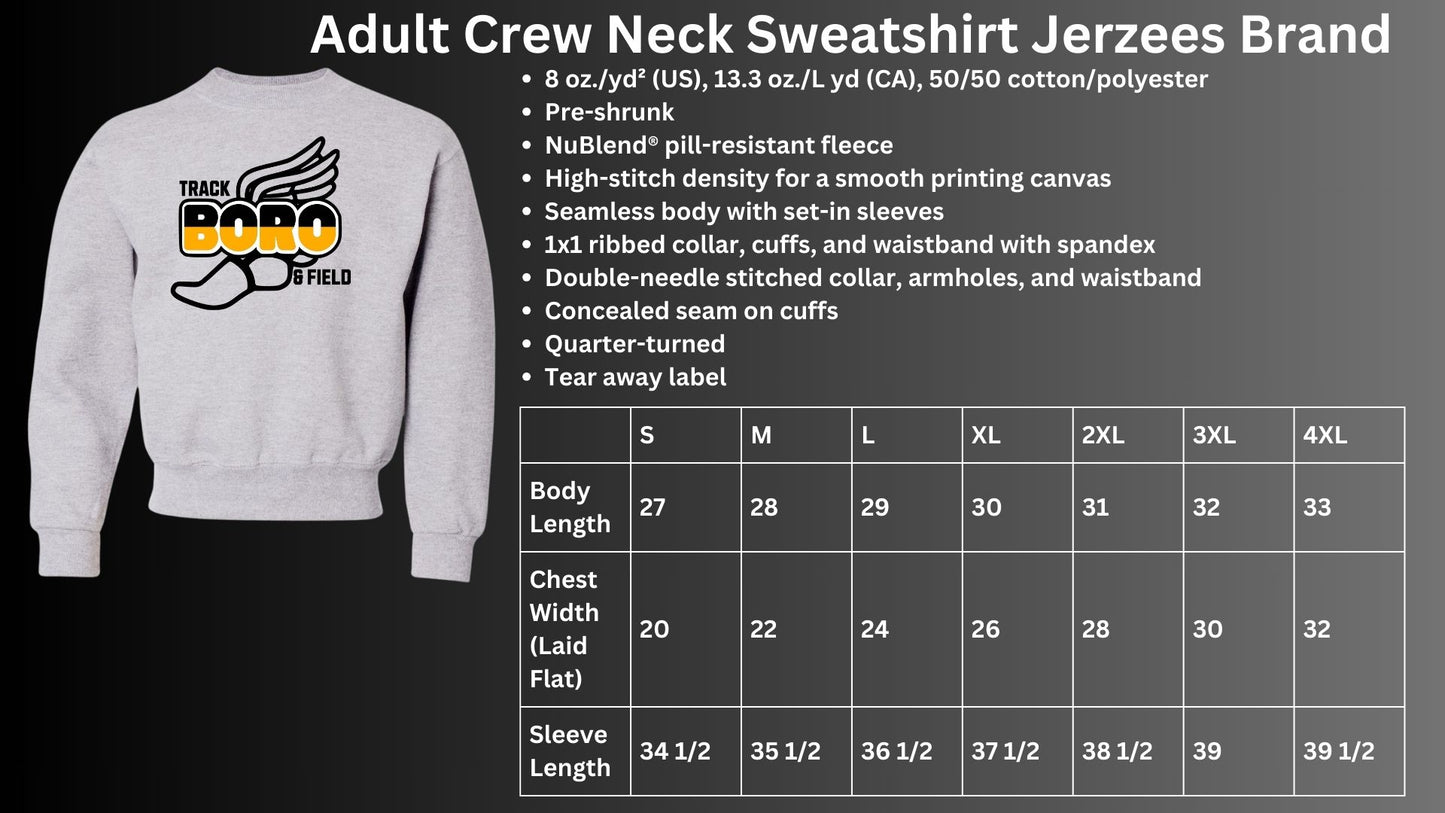 🐾🏃♂️➡️MMS Boro Track and Field Crew Neck Sweatshirt🏃♂️🐾