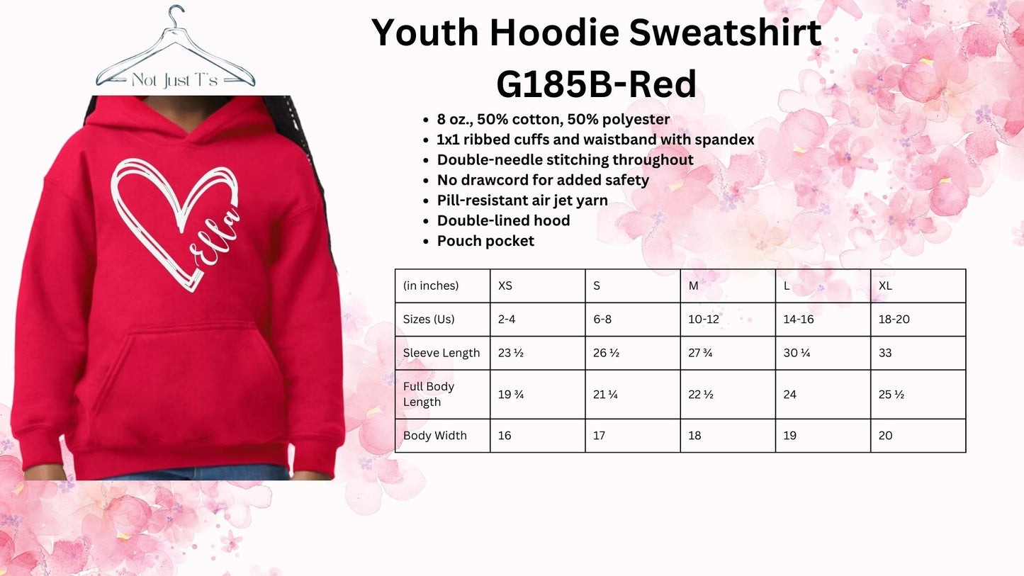 💝Personalized Name in Heart Red Shirt💝