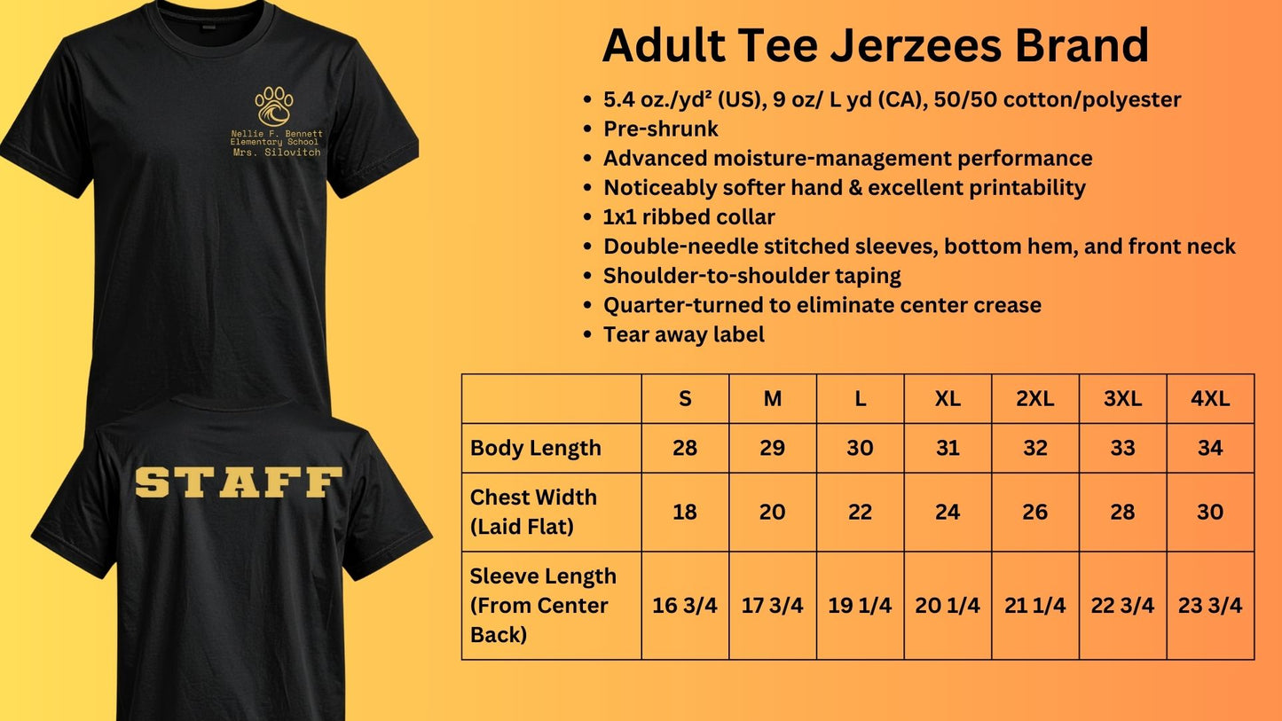 🐾Panther Wave Staff Personalized Short Sleeve Tee🐾