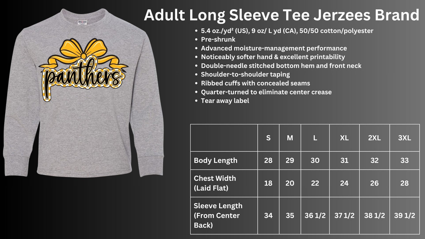 🐾Panthers Bow Long Sleeve Tee🐾