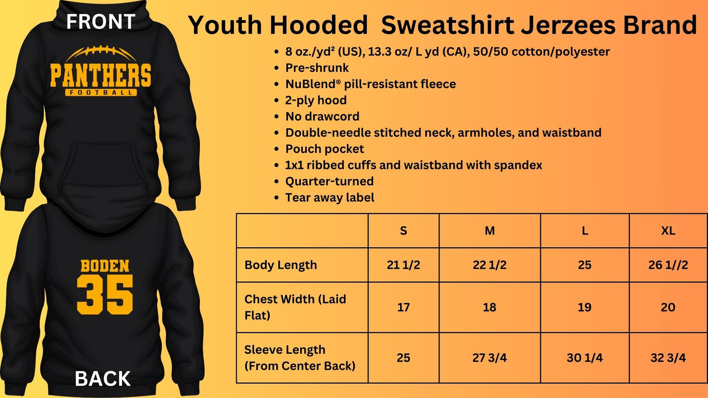 🐾🏈MMS Panthers Football Hoodie Sweatshirt🏈🐾