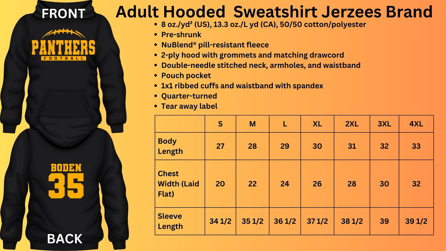 🐾🏈MMS Panthers Football Hoodie Sweatshirt🏈🐾