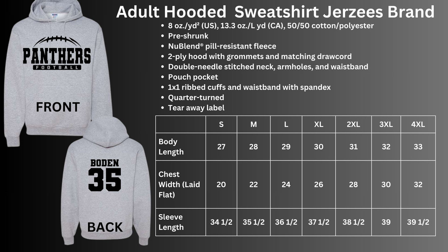 🐾🏈MMS Panthers Football Hoodie Sweatshirt🏈🐾