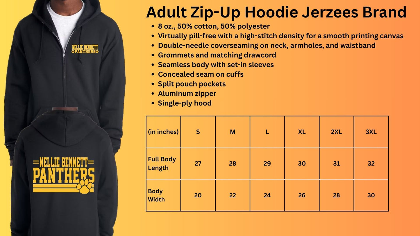 🐾Nellie Bennett Panthers Zip Up Hoodie Sweatshirt🐾