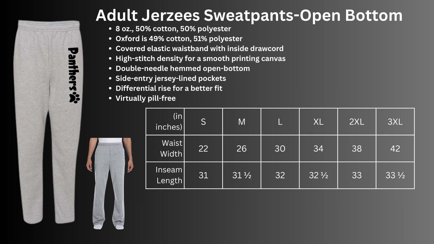🐾ADULT Panther Open Bottom Sweatpants🐾