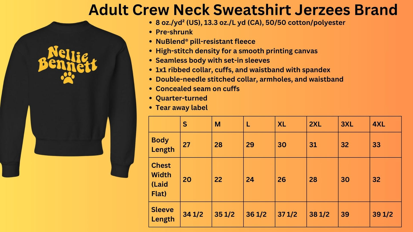 🐾Nellie Bennett Groovy Crew Neck Sweatshirt🐾