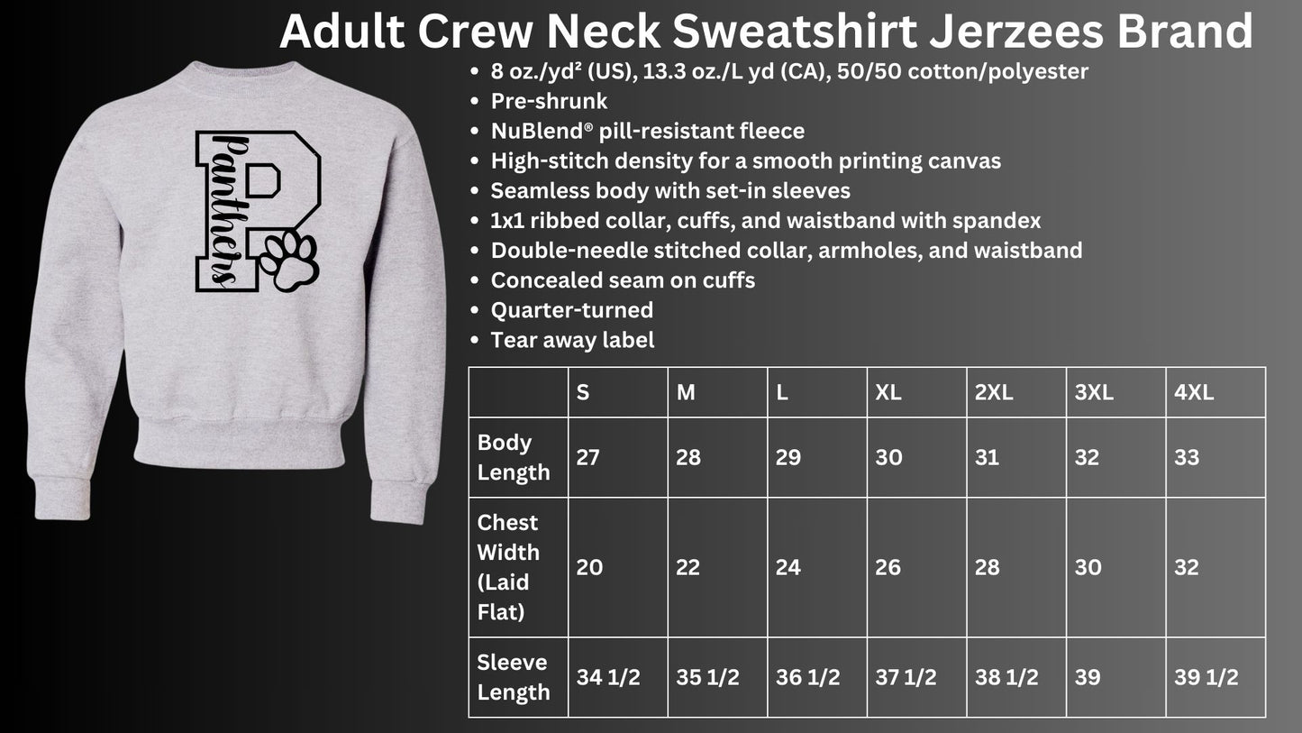 🐾P is for Panther Crew Neck Sweatshirt🐾