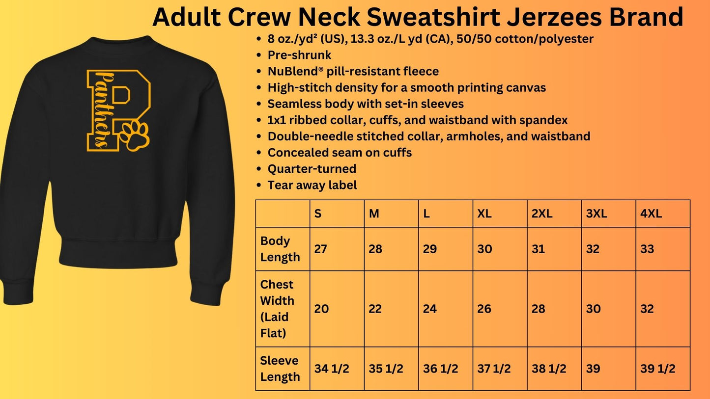 🐾P is for Panther Crew Neck Sweatshirt🐾