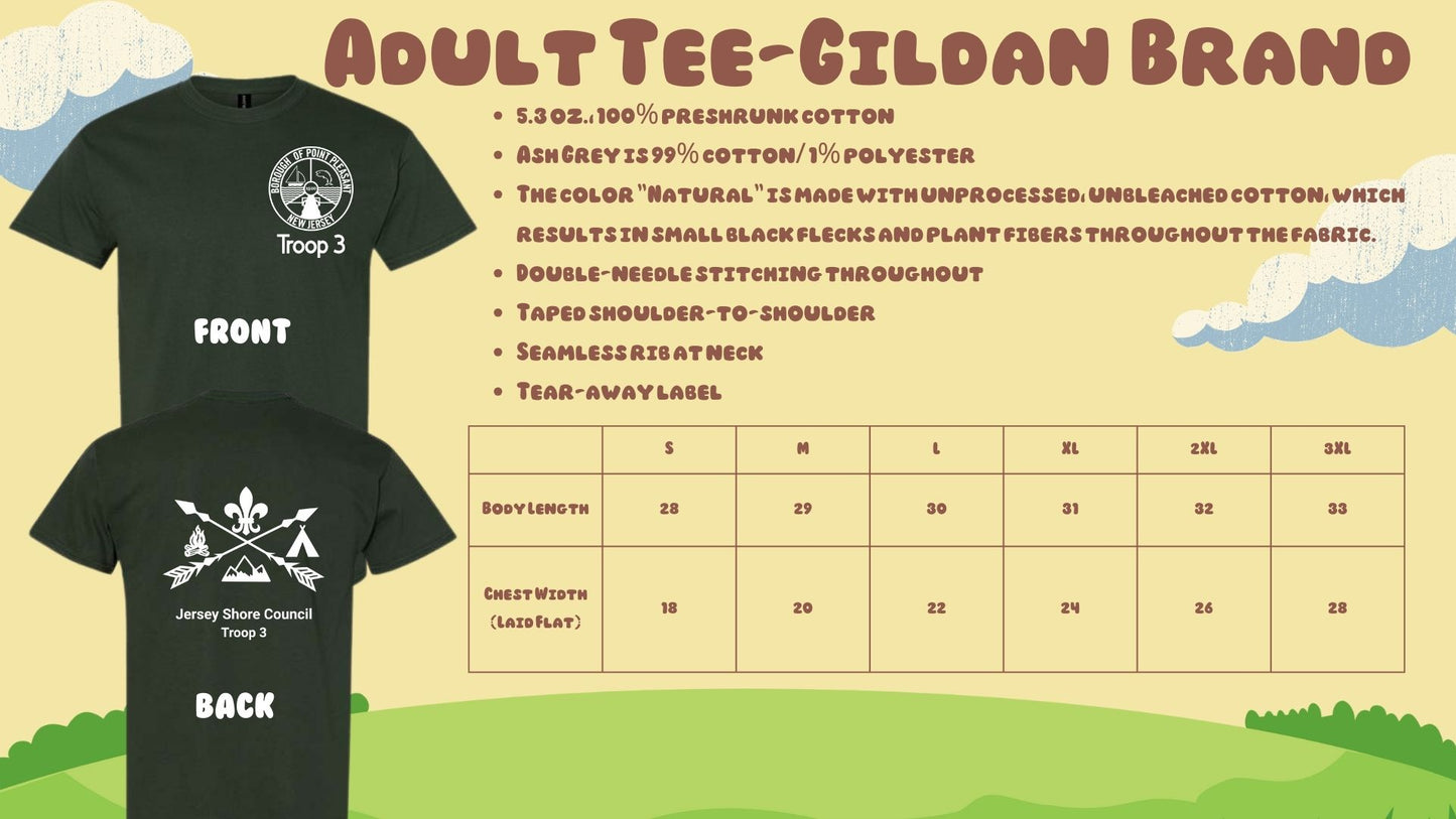 ⛺Troop 3 Short Sleeve Tees⛺