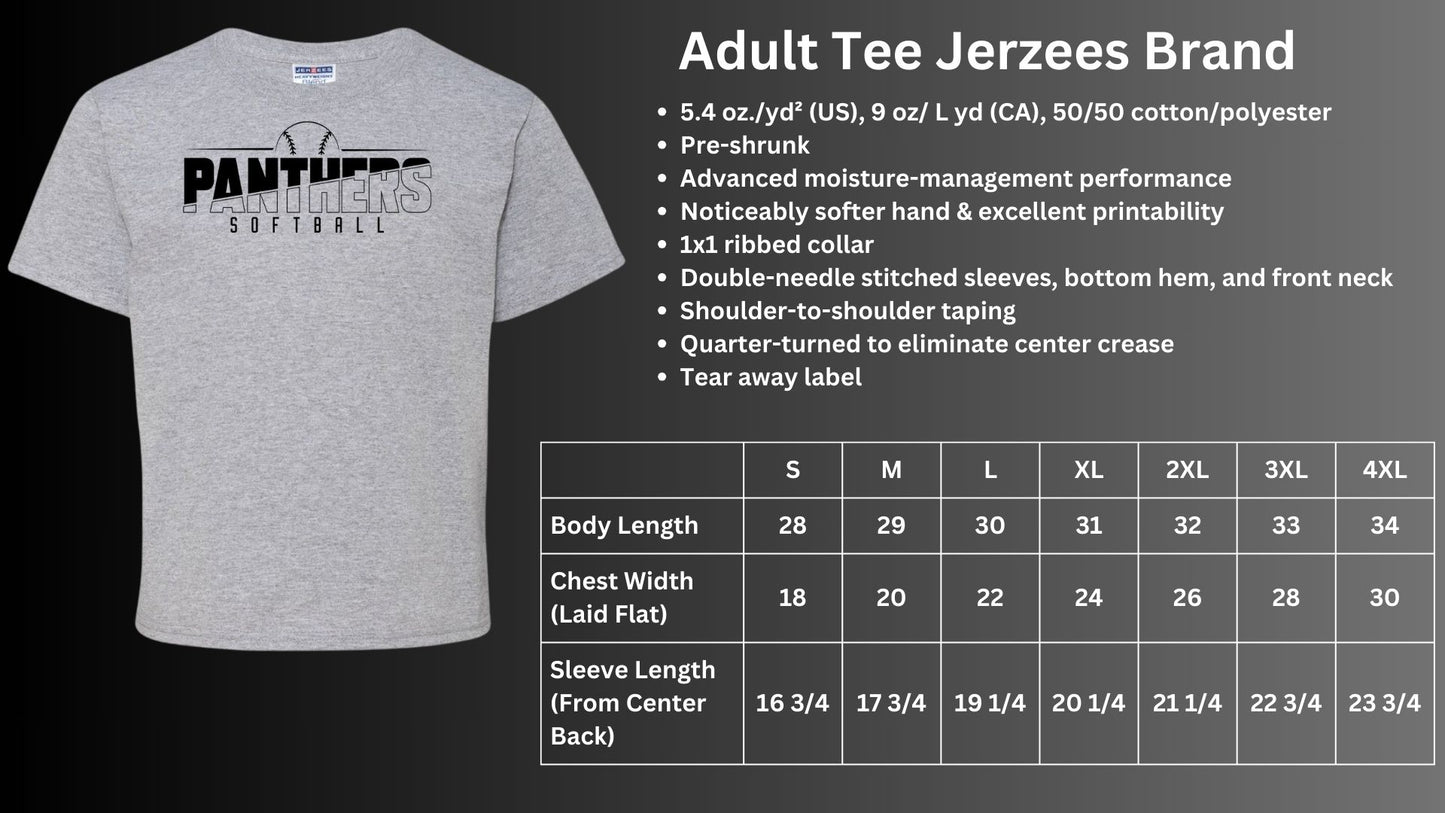 🐾🥎MMS Panthers Softball Short Sleeve Tee🥎🐾