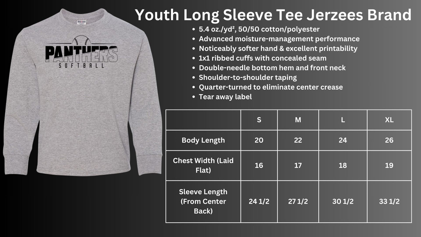 🐾🥎MMS Panthers Softball Long Sleeve Tee🥎🐾