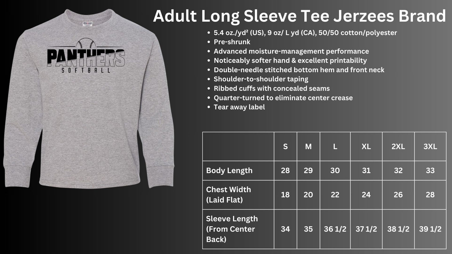 🐾🥎MMS Panthers Softball Long Sleeve Tee🥎🐾