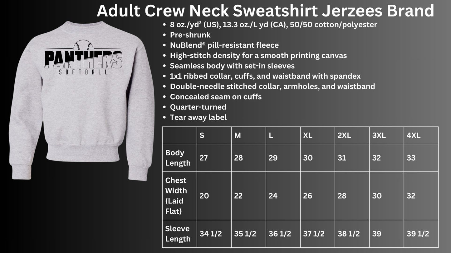 🐾🥎MMS Panthers Softball Crew Neck Sweatshirt🥎🐾