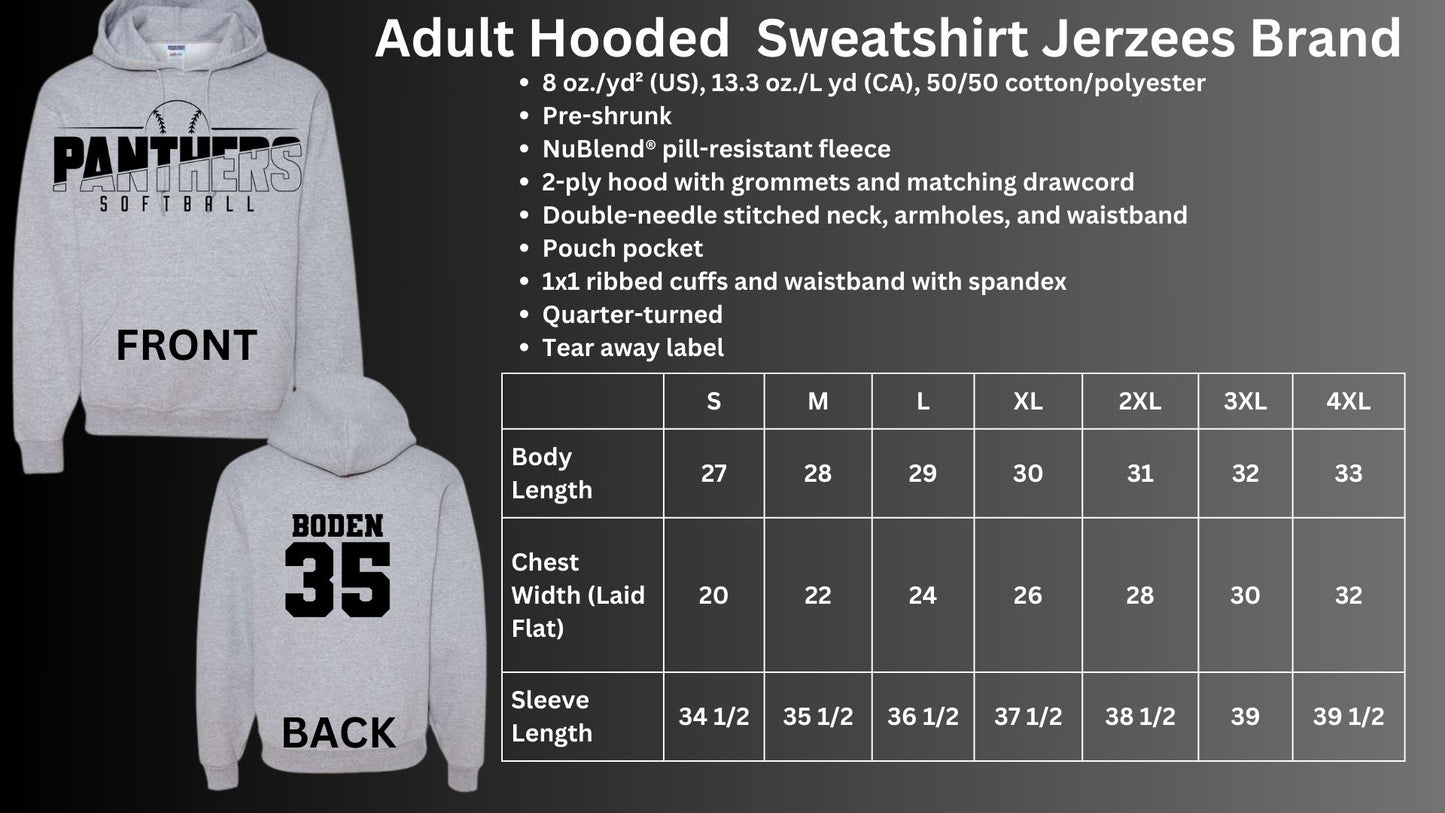 🐾🥎MMS Girls GREY Softball Hoodie Sweatshirt🥎🐾
