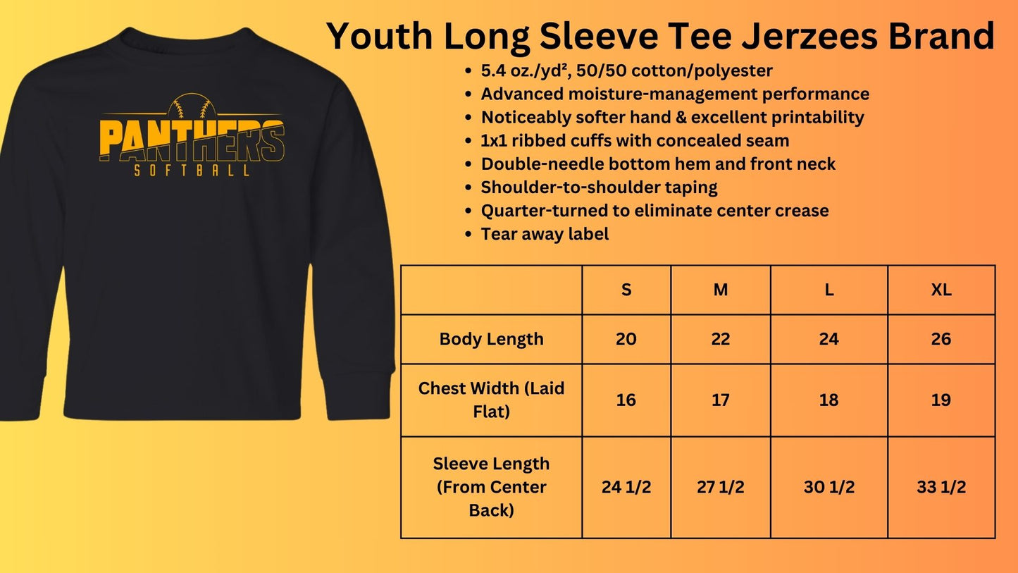 🐾🥎MMS Panthers Softball Long Sleeve Tee🥎🐾