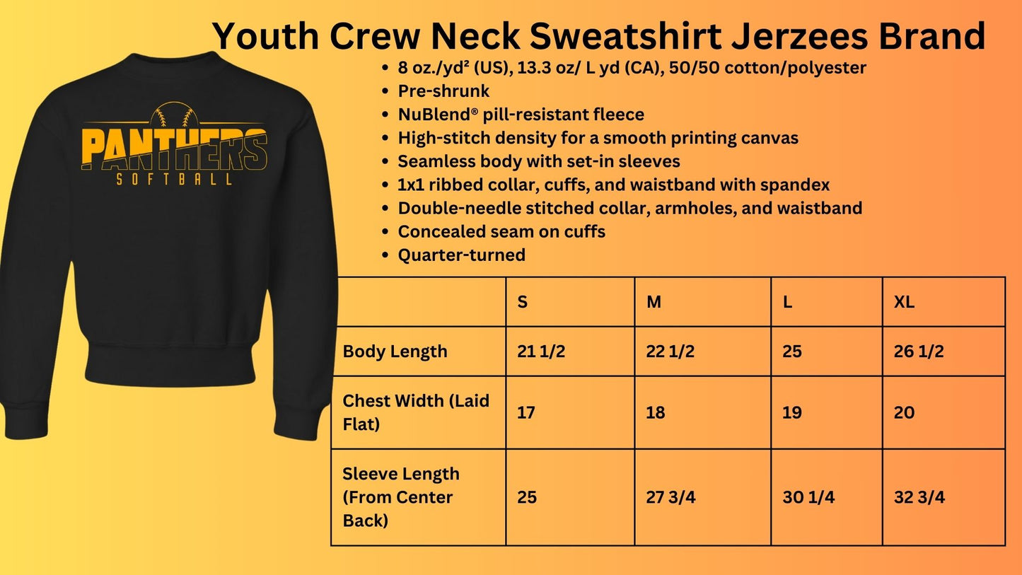 🐾🥎MMS Panthers Softball Crew Neck Sweatshirt🥎🐾