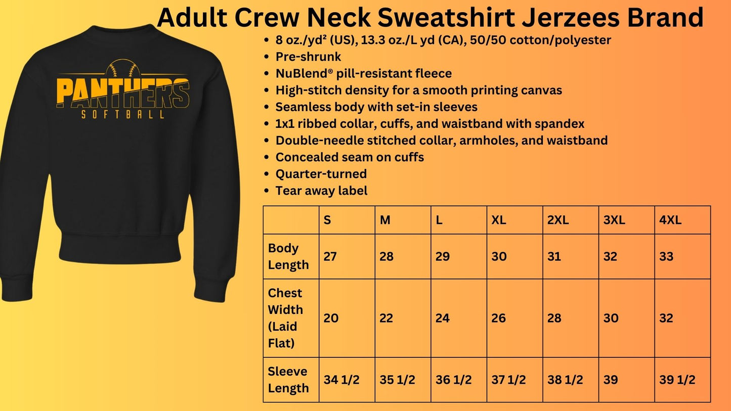 🐾🥎MMS Panthers Softball Crew Neck Sweatshirt🥎🐾