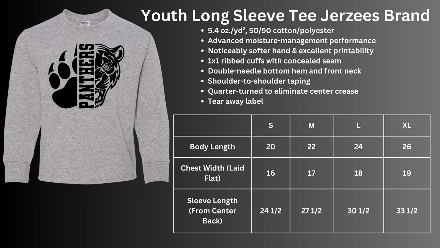 🐾MMS 1/2 Claw 1/2 Panther Long Sleeve Tee🐾