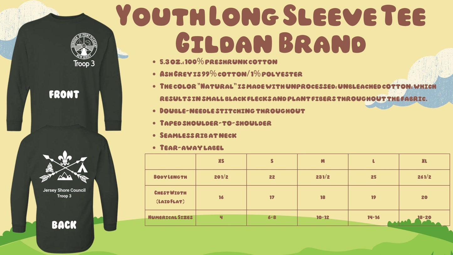 ⛺Troop 3 Long Sleeve Tees⛺