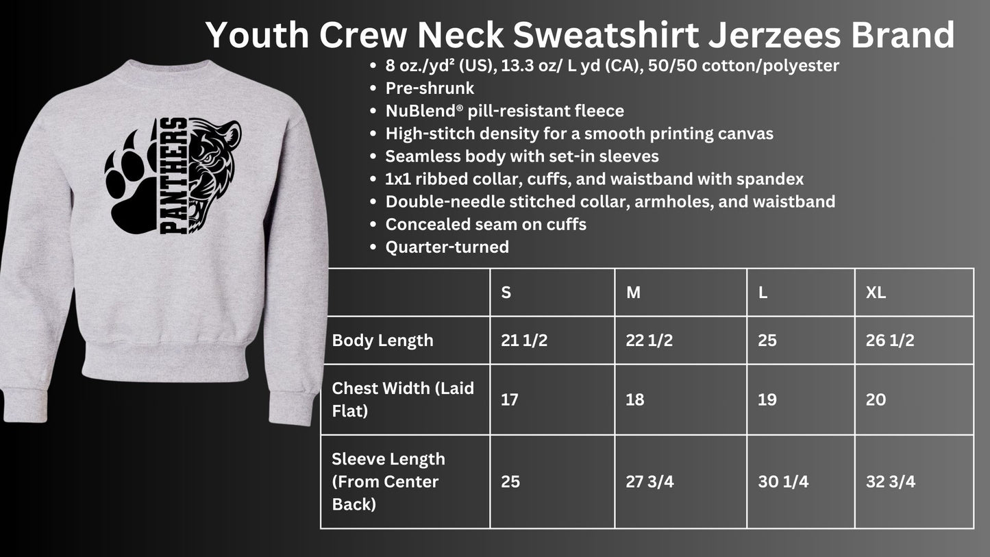 🐾MMS 1/2 Claw 1/2 Panther Crew Neck Sweatshirt🐾