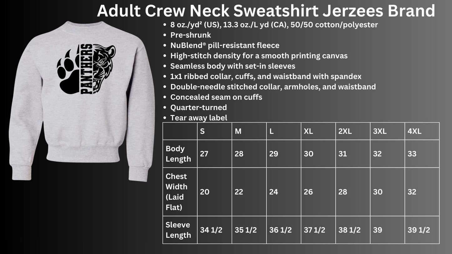 🐾MMS 1/2 Claw 1/2 Panther Crew Neck Sweatshirt🐾