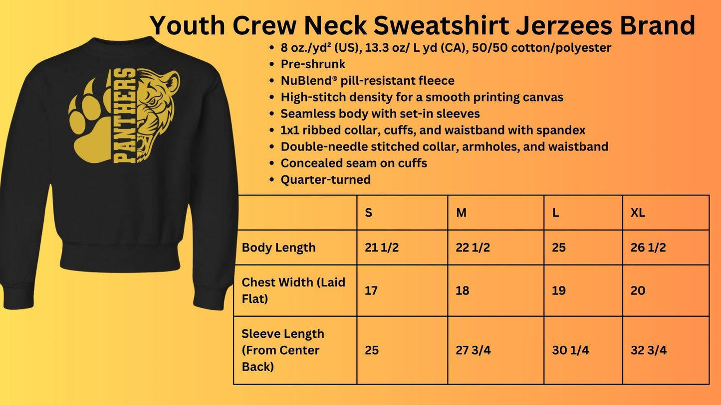 🐾MMS 1/2 Claw 1/2 Panther Crew Neck Sweatshirt🐾