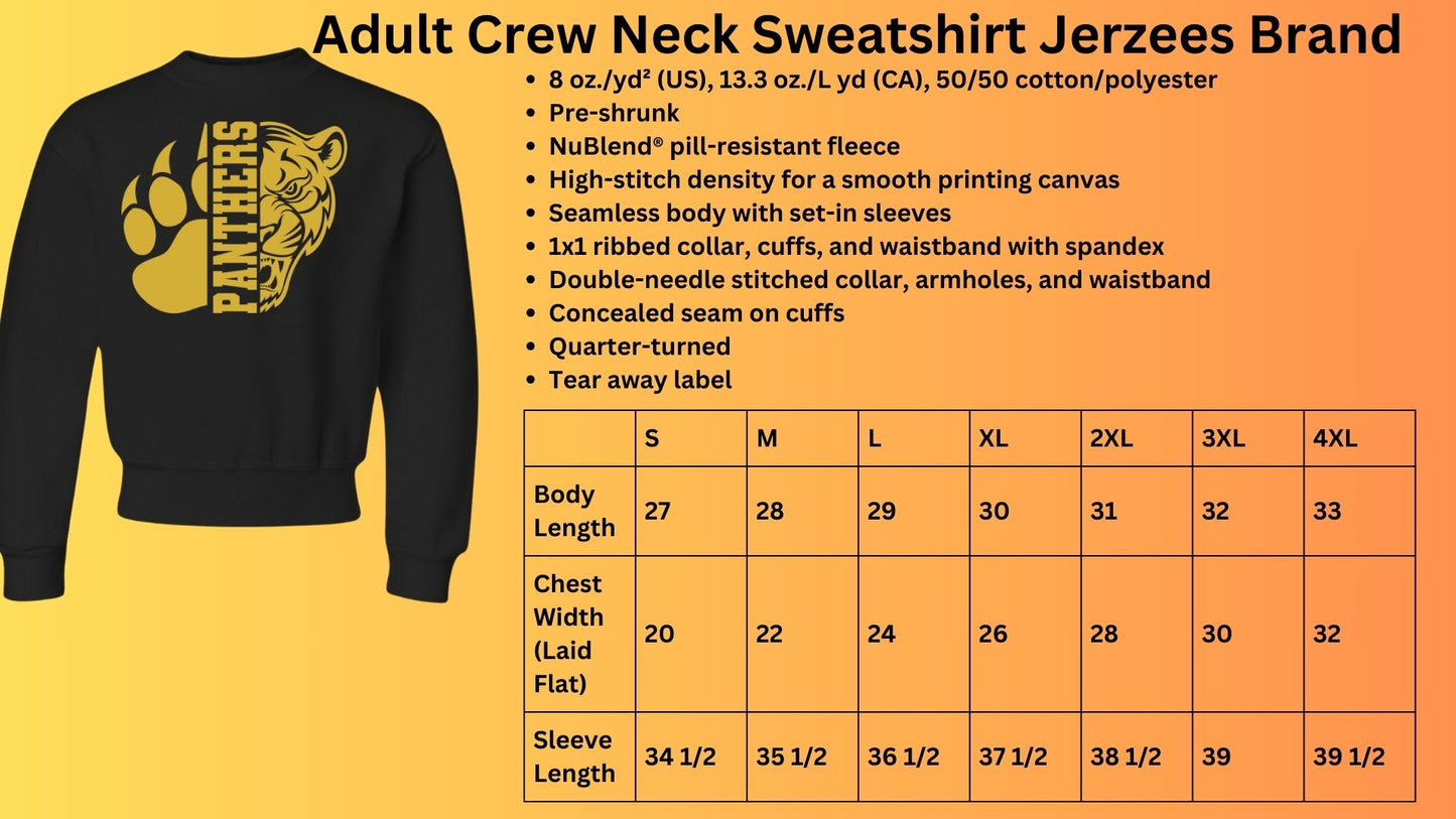 🐾MMS 1/2 Claw 1/2 Panther Crew Neck Sweatshirt🐾