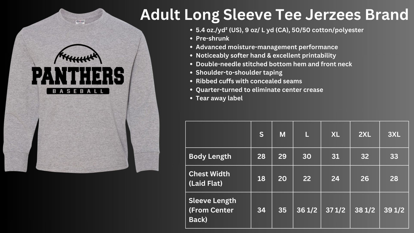🐾⚾MMS Panthers Baseball Long Sleeve Tee⚾🐾