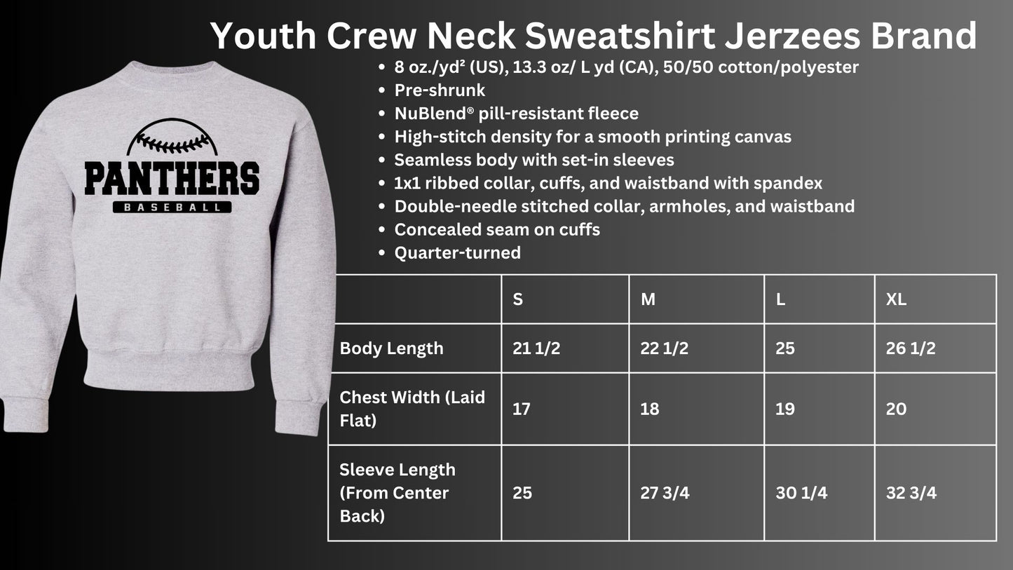 🐾⚾MMS Panthers Baseball Crew Neck Sweatshirt⚾🐾