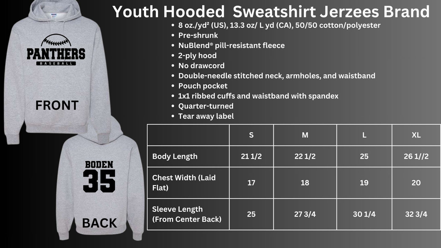 🐾⚾MMS Panthers Baseball Hoodie Sweatshirt⚾🐾
