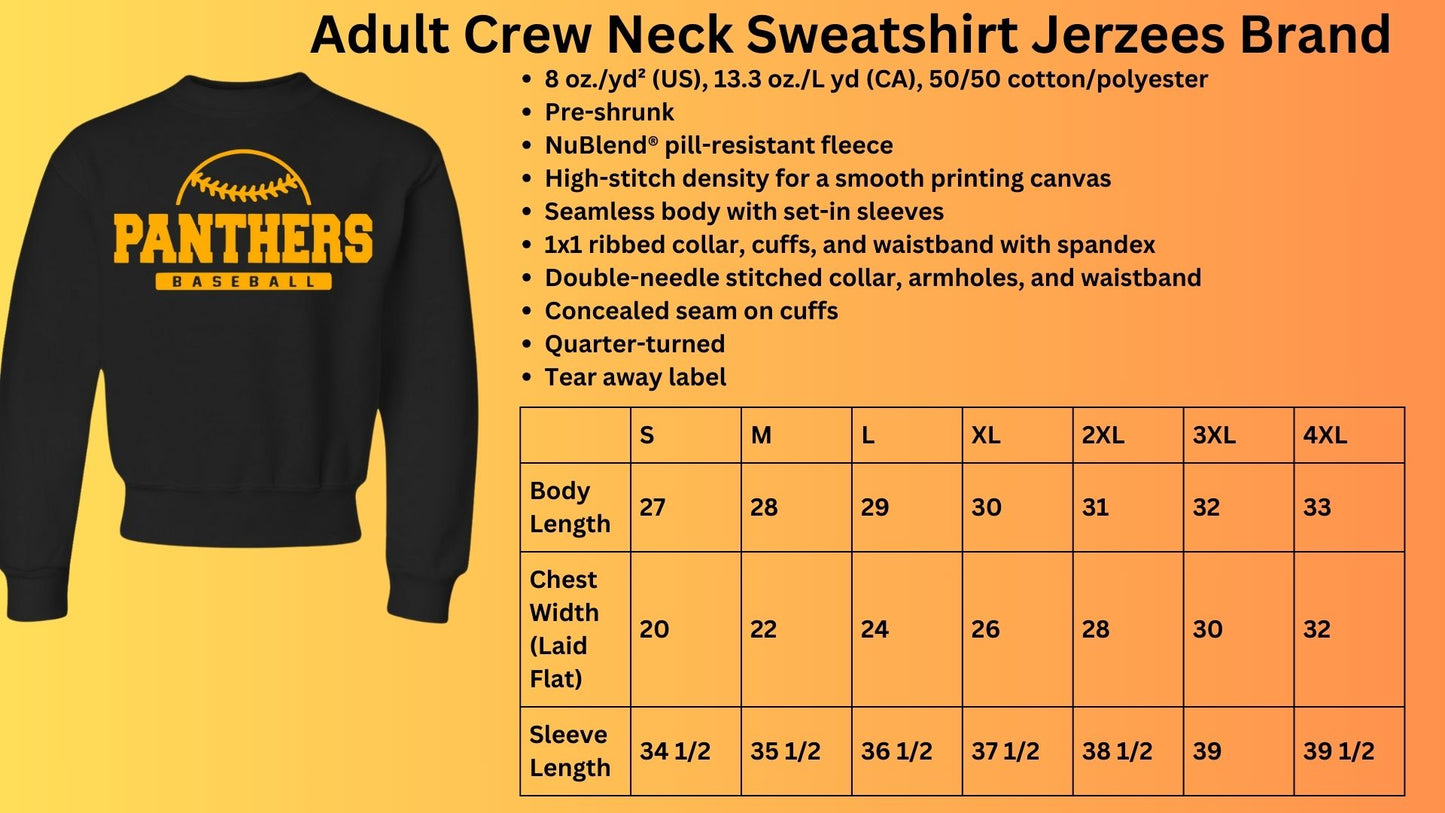 🐾⚾MMS Panthers Baseball Crew Neck Sweatshirt⚾🐾