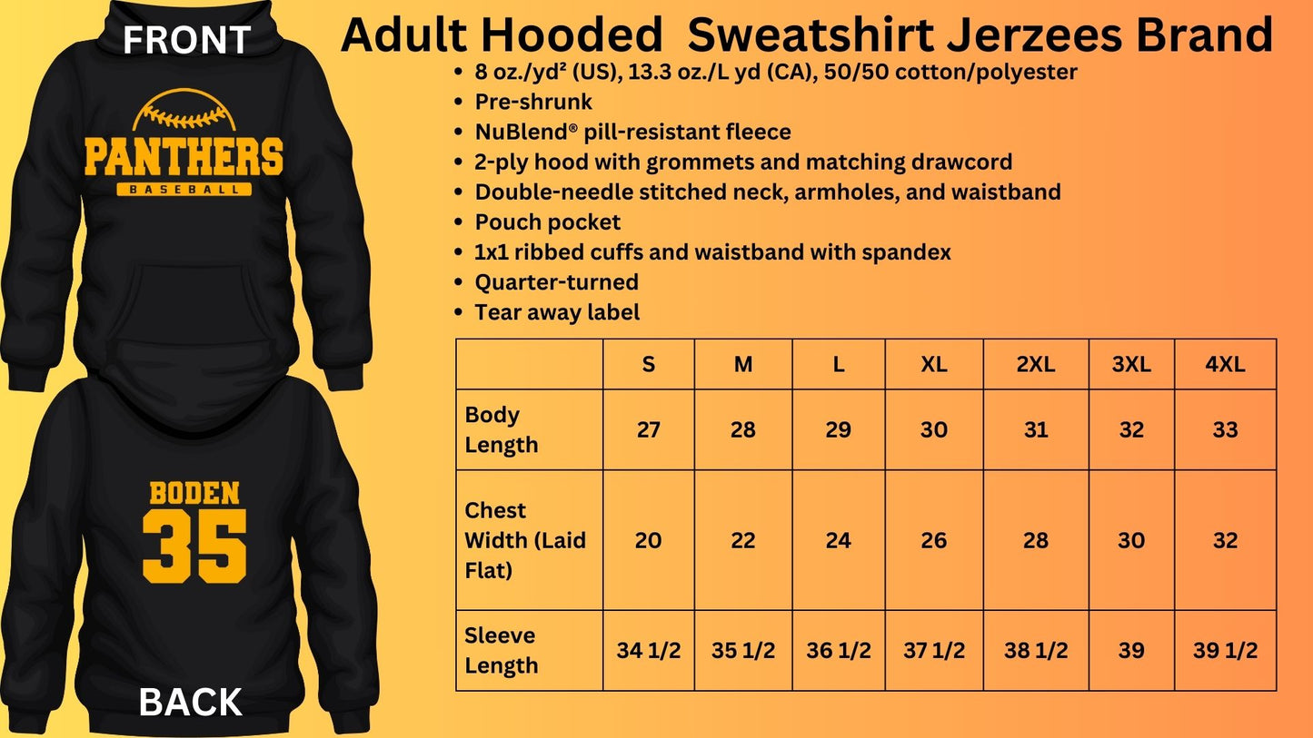 🐾⚾MMS Panthers Baseball Hoodie Sweatshirt⚾🐾