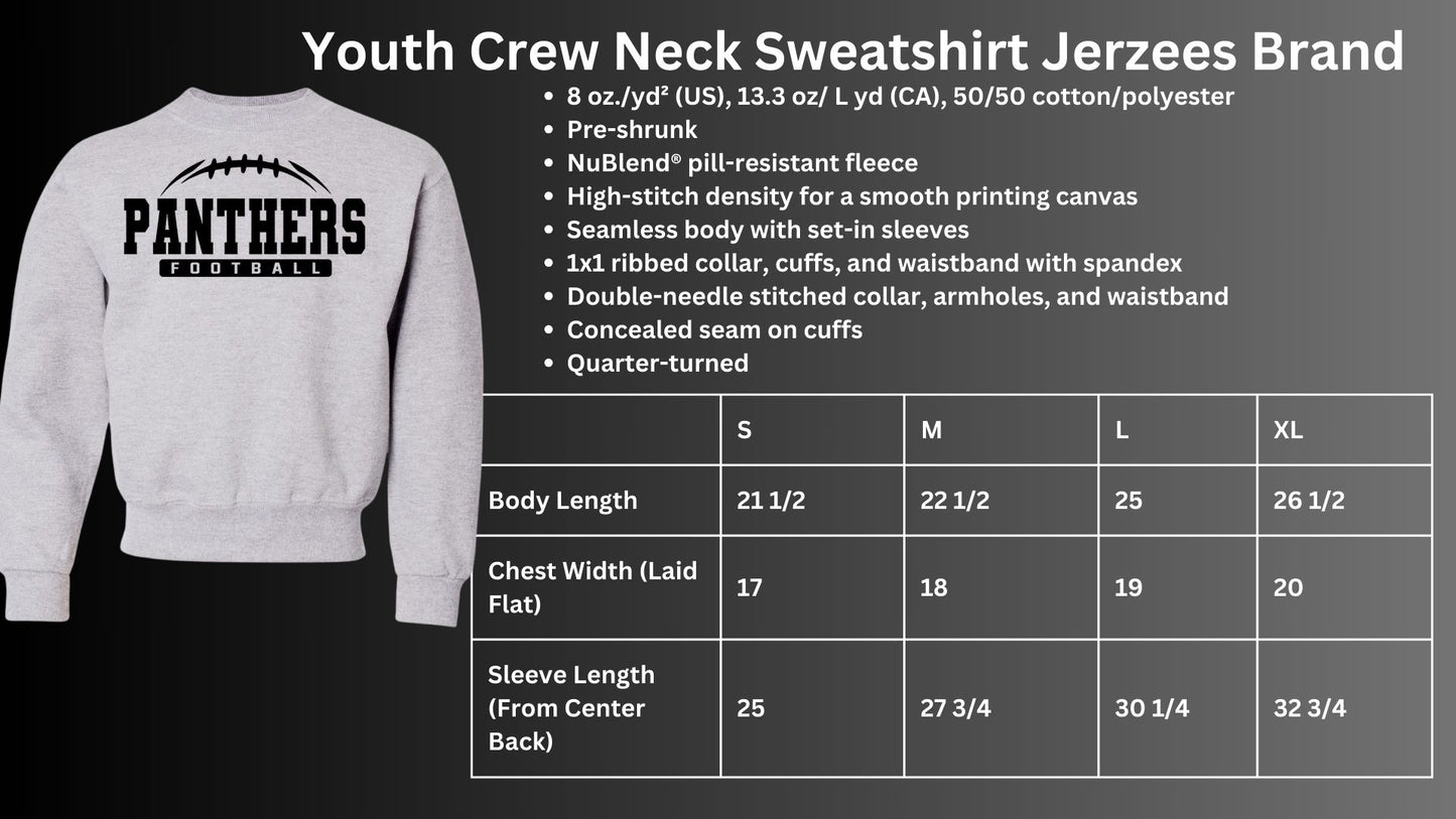 🐾🏈MMS Panthers Football Crew Neck Sweatshirt🏈🐾