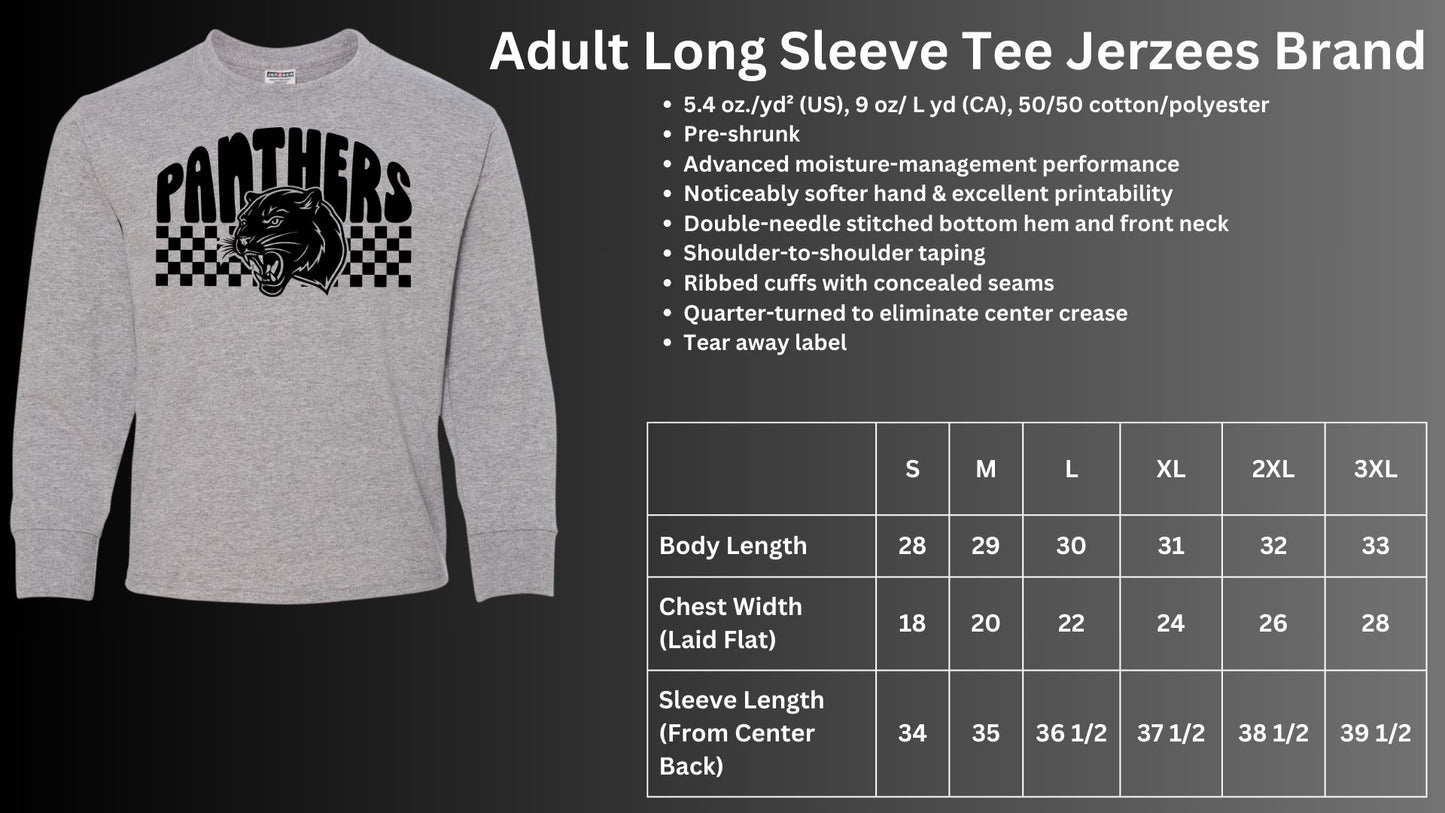 🐾MMS Bubble Checkered Panther Long Sleeve Tee🐾