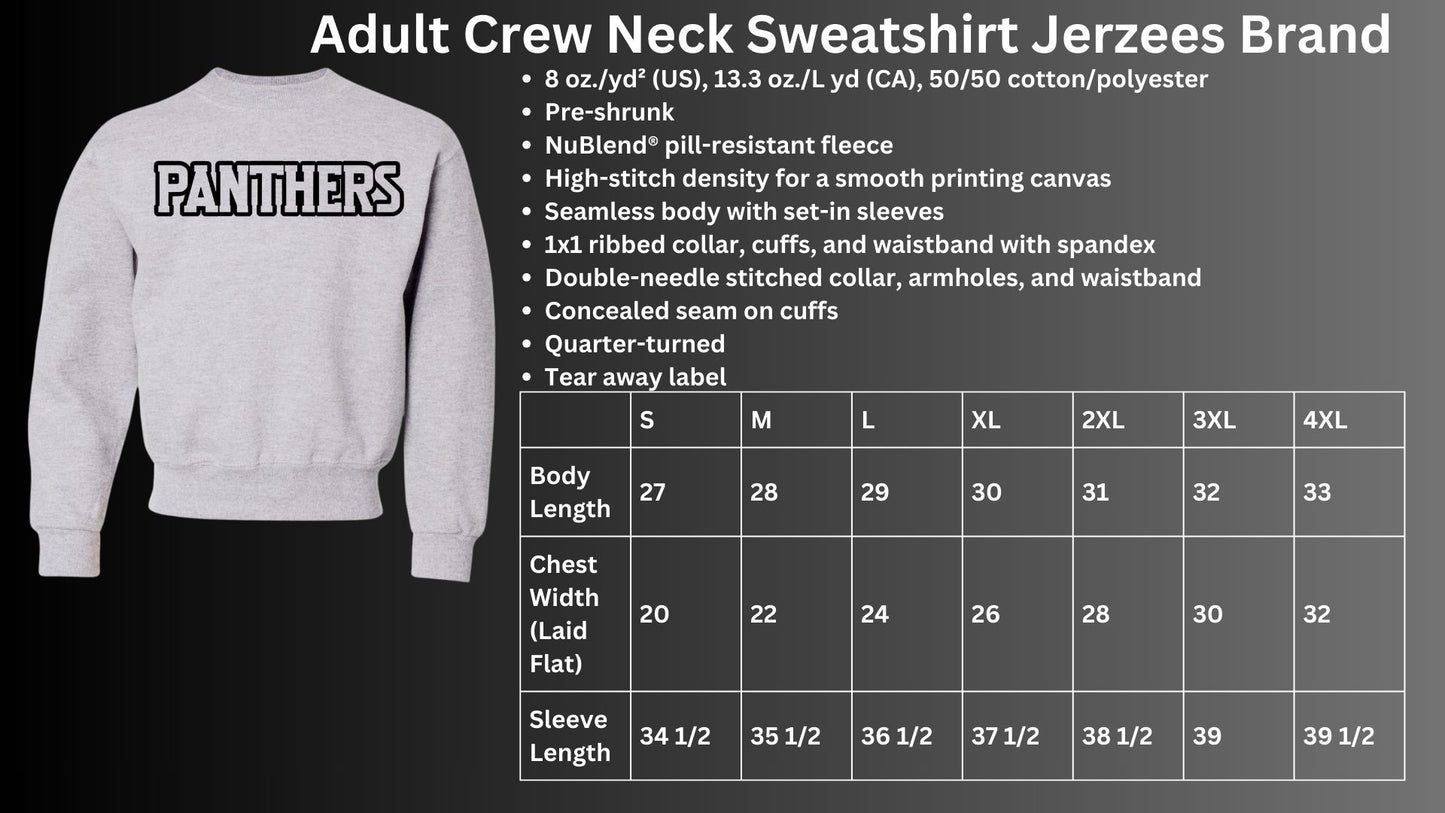 🐾MMS PANTHERS outline Crew Neck Sweatshirt🐾