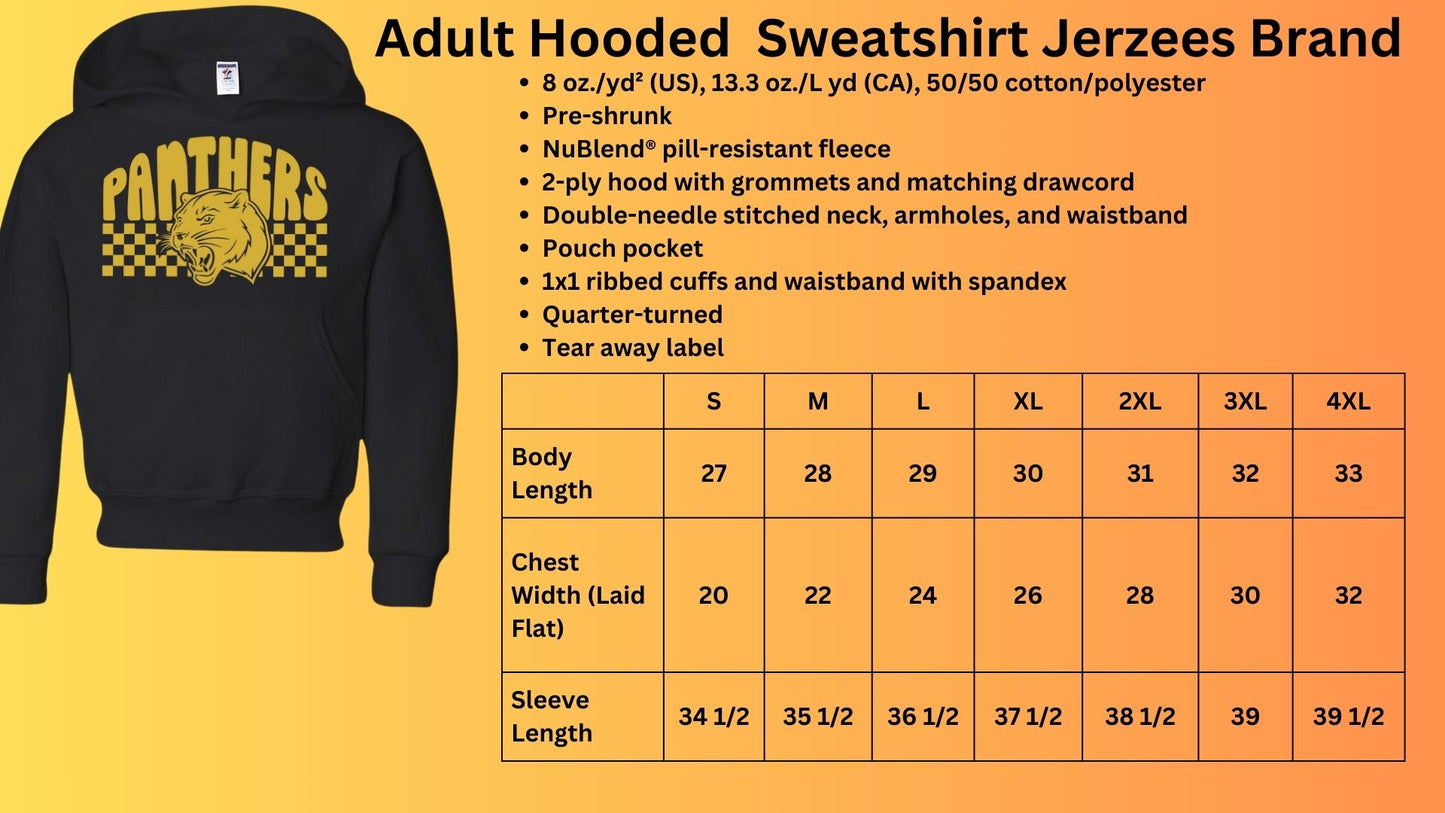 🐾MMS Bubble Checkered Panther Hoodie Sweatshirt🐾