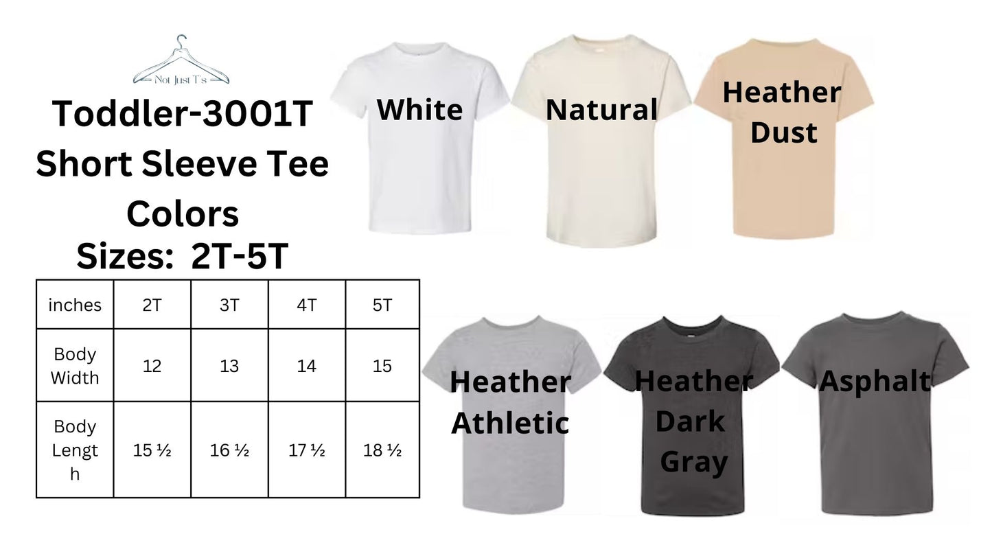 👶Toddler Custom Colors and Sizes👶