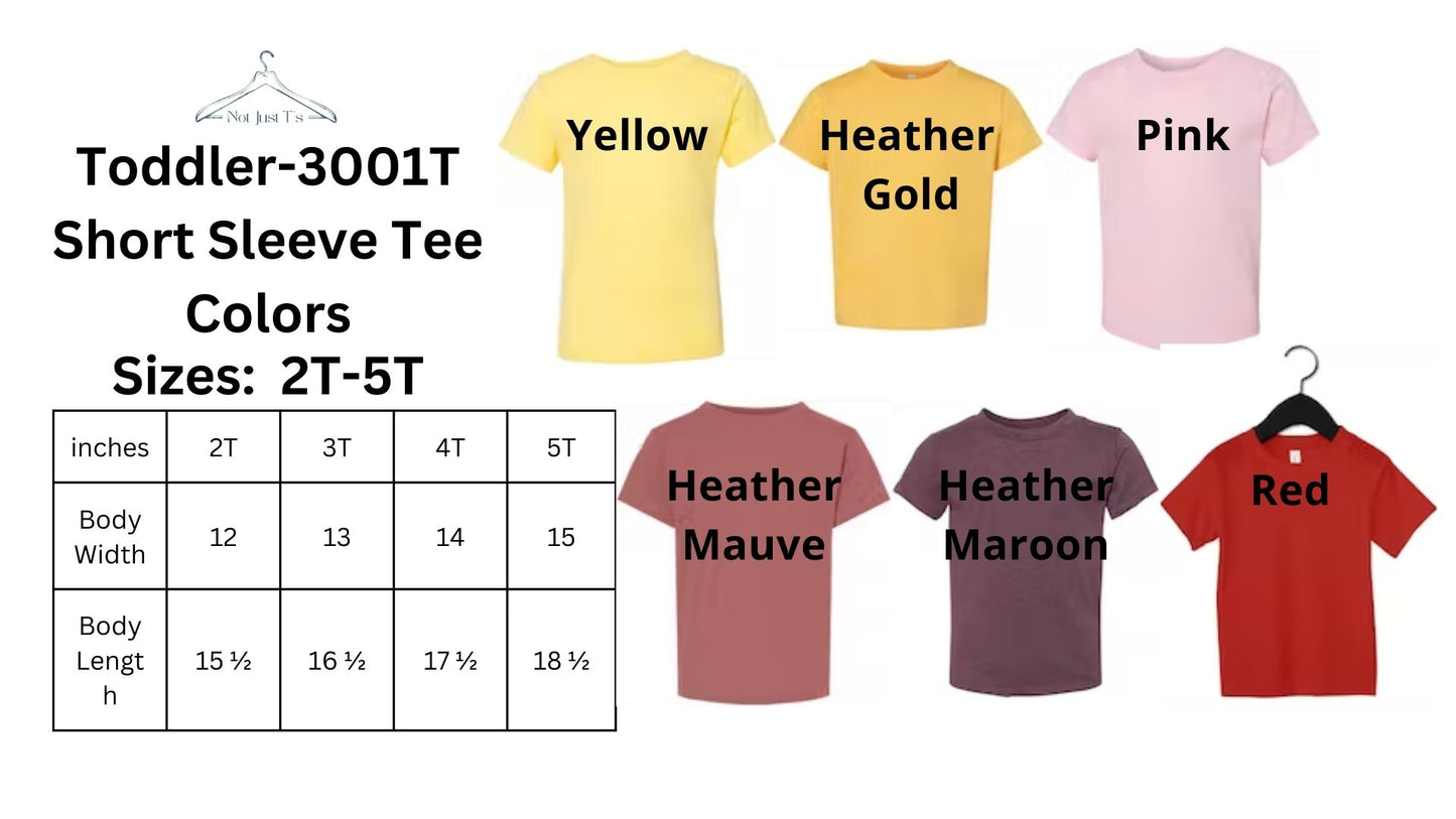 👶Toddler Custom Colors and Sizes👶
