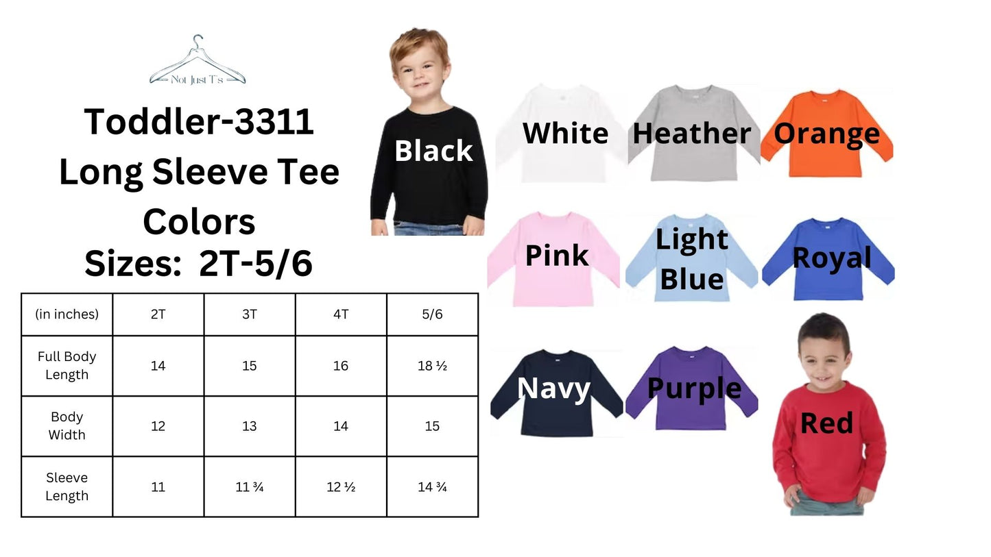 👶Toddler Custom Colors and Sizes👶