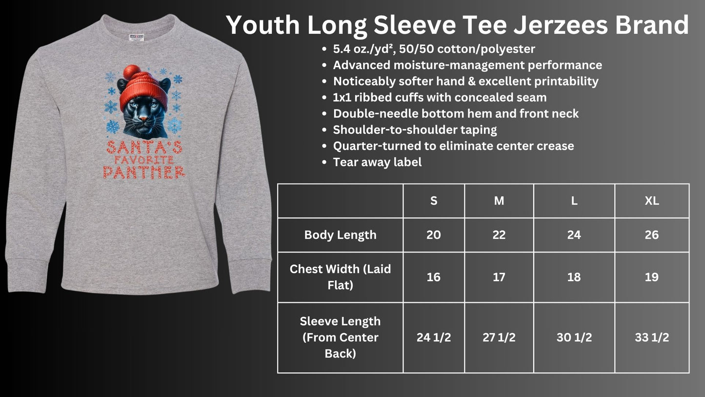 🐾🎄Santa's Favorite Panther Long Sleeve Tee🎅🐾