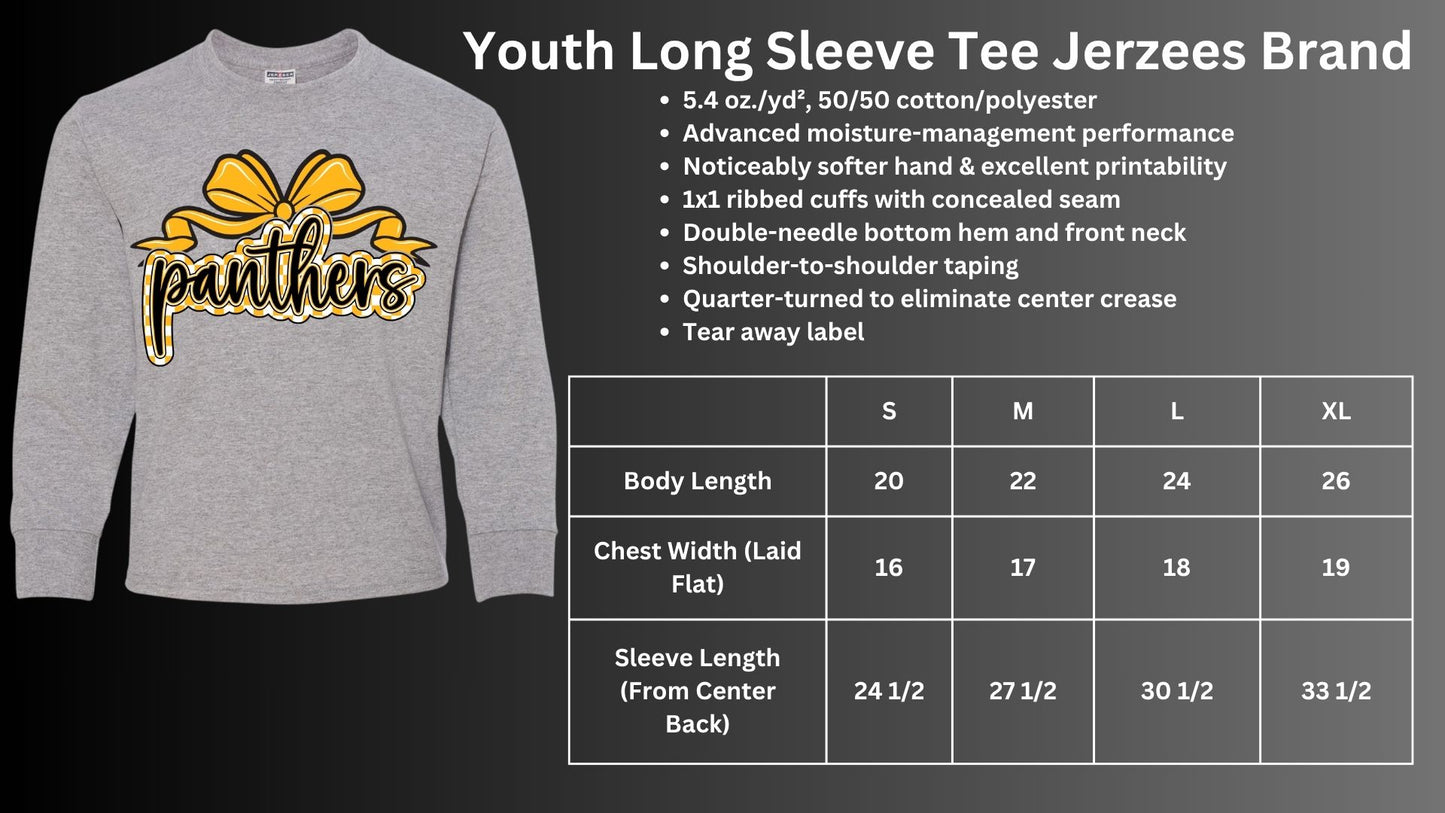 🐾Panthers Bow Long Sleeve Tee🐾