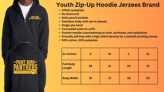 🐾Point Boro Panthers Zip Up Hoodie Sweatshirt🐾