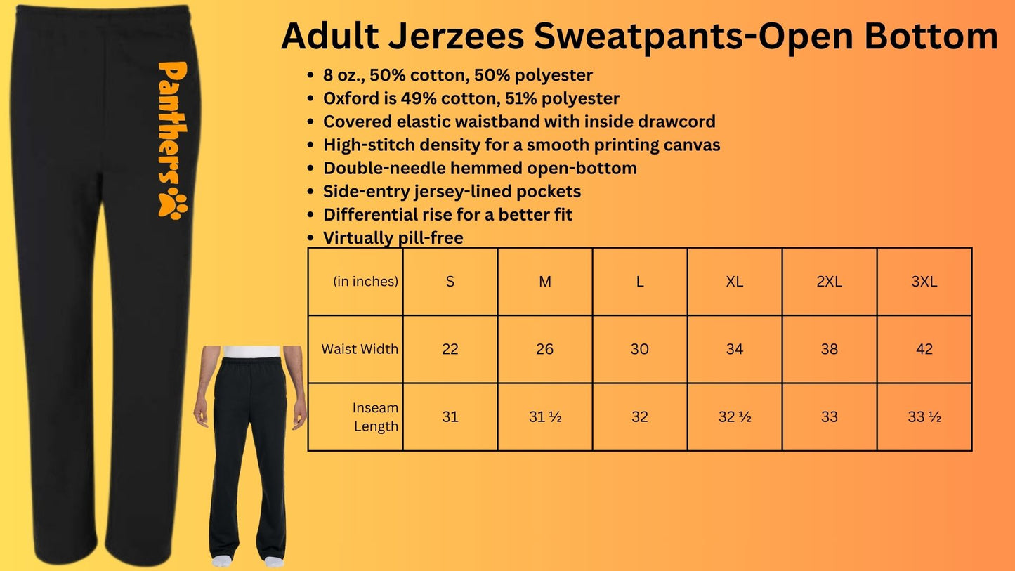 🐾ADULT Panther Open Bottom Sweatpants🐾