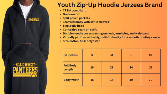 🐾Nellie Bennett Panthers Zip Up Hoodie Sweatshirt🐾