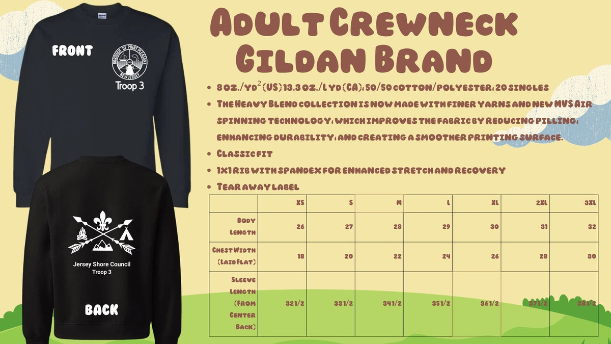 ⛺Troop 3 Crew Neck Sweatshirts⛺