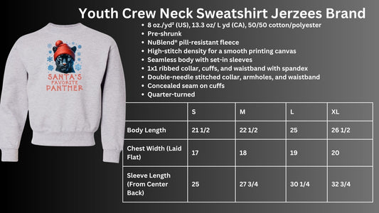🐾🎄Santa's Favorite Panther Crew Neck Sweatshirt🎅🐾
