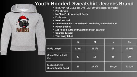 🐾🎄Plaid Panther with Santa Hat Hoodie🎅🐾